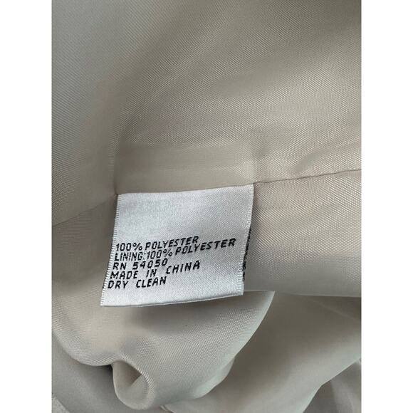 EUC Le Suit 2 Piece Blazer Skirt Set Light Gold Champagne Shimmer Design Size 10 - Picture 13 of 16